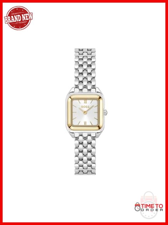 Stainless Steel Bracelet Watch with Roman Numerals, Quartz Movement, Water main image 5